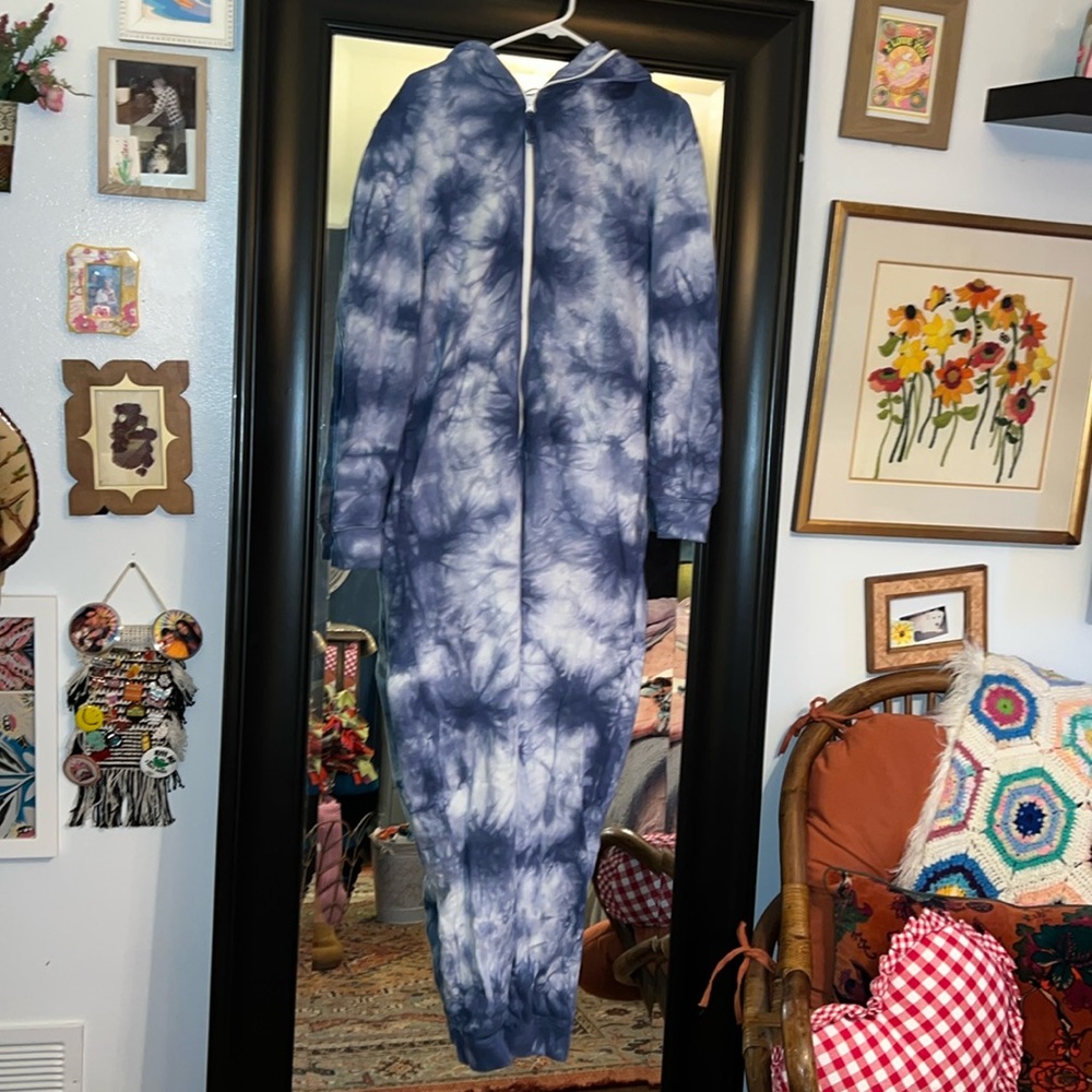 Blue tye dye onesie by onepiece